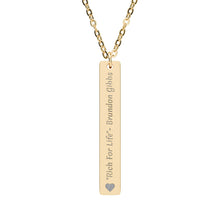 Load image into Gallery viewer, "Rich For Life"- Brandon Gibbs Engraved Necklace