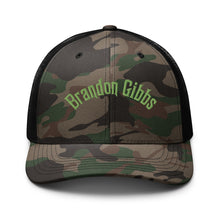 Load image into Gallery viewer, Brandon Gibbs Camouflage trucker hat
