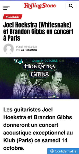 Hoekstra/Gibbs French “ROLLING STONE” article