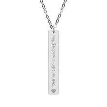 Load image into Gallery viewer, &quot;Rich For Life&quot;- Brandon Gibbs Engraved Necklace
