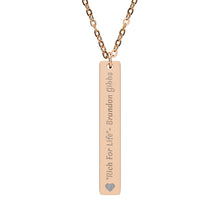 Load image into Gallery viewer, &quot;Rich For Life&quot;- Brandon Gibbs Engraved Necklace
